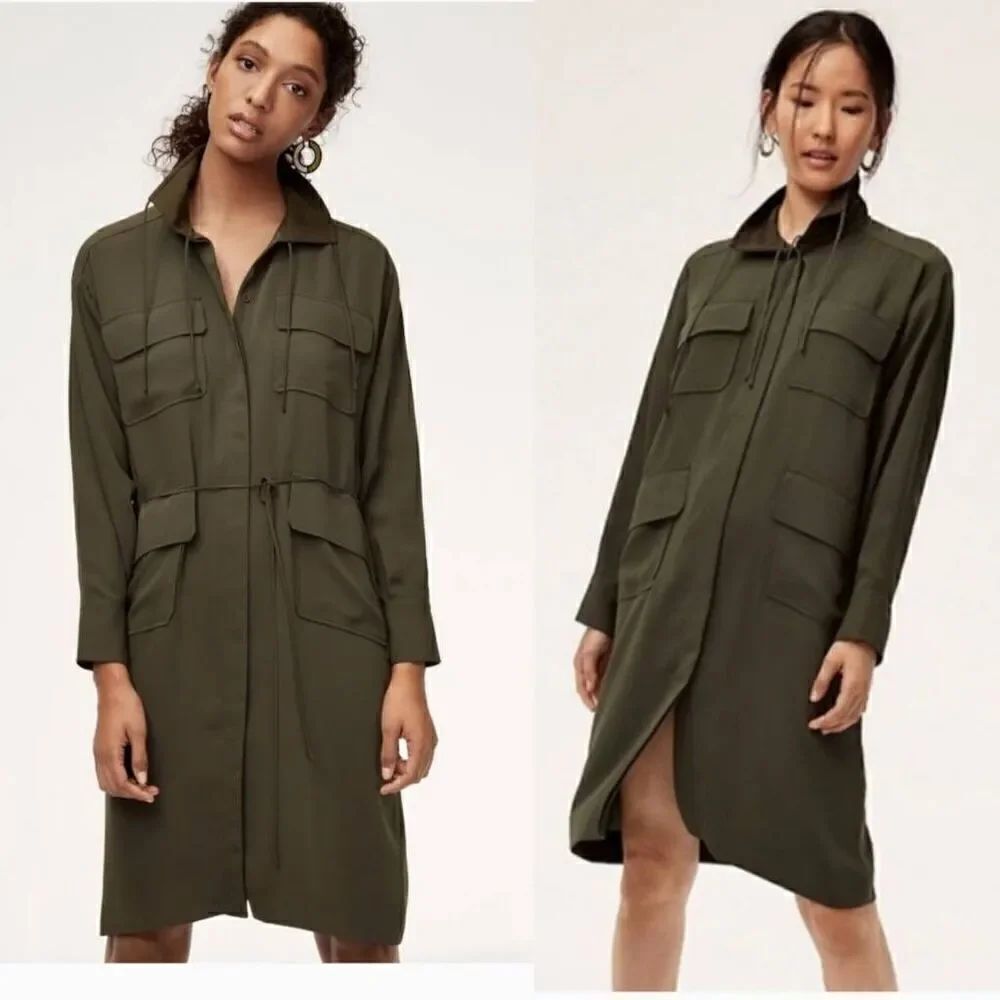 Babaton Howitt Utility Relaxed Fit Button Down Dress S